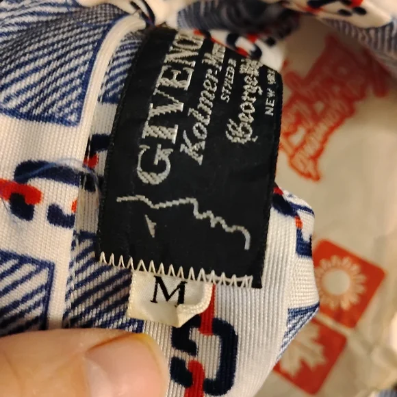 Givenchy Men's Chain Pattern Shirt - Black, White, Red